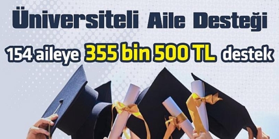 154 üniversiteliye 355 bin liralık destek