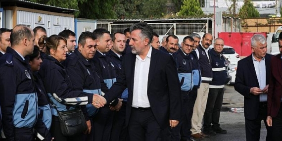 Başkan Sandal’dan zabıtaya ziyaret