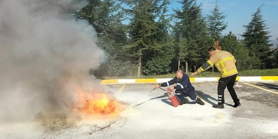 Büyükşehir İtfaiyesi’nden İZAYDAŞ’a eğitim