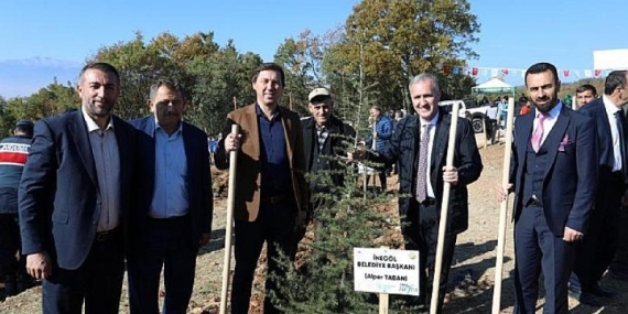 İnegöl’de 1000 Fidan Toprakla Buluştu