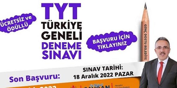 Nevşehir Belediyesi: TYT Deneme Sınavı İçin Kayıtlar Başladı
