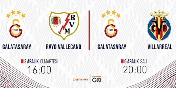 Galatasaray Rayo Vallacanove Galatasaray  Villarreal Maçları Canlı Yayınla D-Smart ve D-Smart Go’da