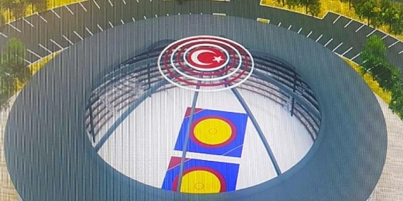 İshakçılar güreş alanına çatı kuruluyor