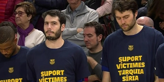 İspanya Basketbol Ligi’nde 10 ili etkileyen depremlerde hayatını kaybedenler için saygı duruşu gerçekleştirildi