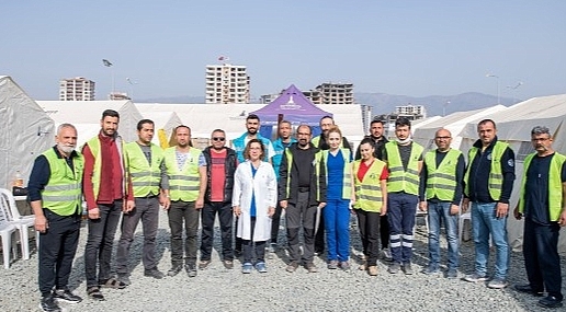 Ameliyathane de faaliyette Hatay'daki sahra hastanesinde günde 350 hasta tedavi ediliyor