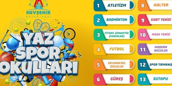 Nevşehir Belediyesi: Yaz Spor Okulları İçin Kayıtlar Başladı