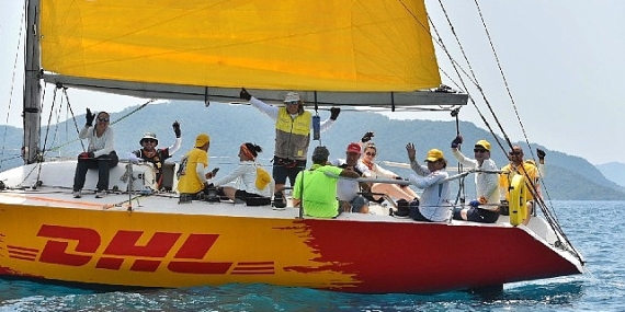 DHL Express Türkiye'nin As One yelkenlisi 100. Yıl Halikarnas Kupası'nın ilk yarışında grubunda birinci oldu