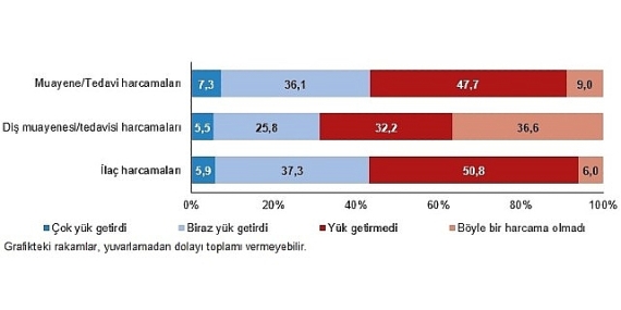 Muayene ve tedavi harcamaları hanelerin yüzde 7,3'üne çok yük getirdi
