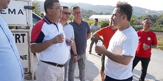 Sanatçı Ferhat Göçer yangın bölgesinde