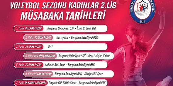 Bergama Belediyesi Voleybol Takımı Maç Takvimi belli oldu