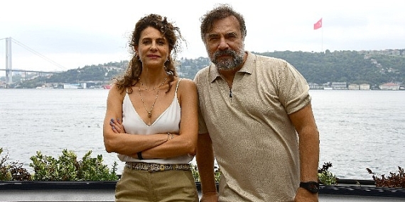 Oktay Kaynarca ve Ebru Özkan Saban, set öncesi bir araya geldiler