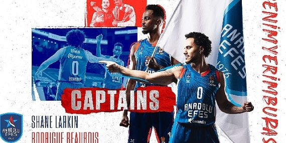 Anadolu Efes'te Shane Larkin Kaptan, Rodrigue Beaubois ise İkinci Kaptan Oldu