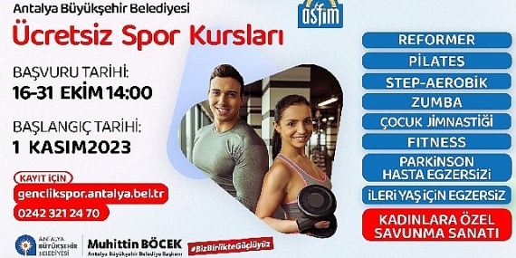 Sağlıklı yaşam için haydi ASFİM spor kurslarına kayıtlar başladı