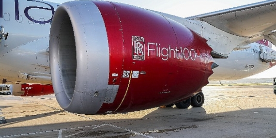 Rolls-Royce Trent 1000 motorları %100 Sürdürülebilir Havacılık Yakıtı kullanılarak gerçekleştirilen uçuşa güç verdi