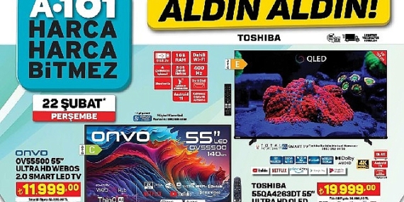 22 Şubat'ta A101'de Teknoloji Ürünleri Fırsatları