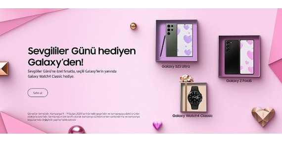 Samsung'dan Sevgililer Günü Dönemine Özel Kampanya: Galaxy Ailesinden Seçili Telefonları Alanlara, Galaxy Watch4 Classic Hediye!