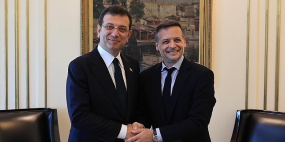 Atina Belediye Başkanı Haris Doukas Ekrem İmamoğlu’na Tebrik Ziyareti