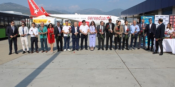 Gazipaşa-Alanya Havalimanı Corendon'un ilk Brüksel uçusunu karşıladı