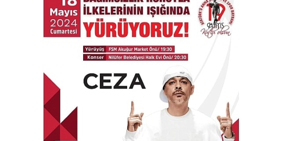 Nilüfer Belediyesi’nin 19 Mayıs Atatürk’ü Anma, Gençlik ve Spor Bayramında Ceza ile Kutlanacak