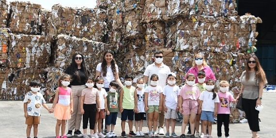 Öğrenciler geri dönüşüm tesisini gezdi