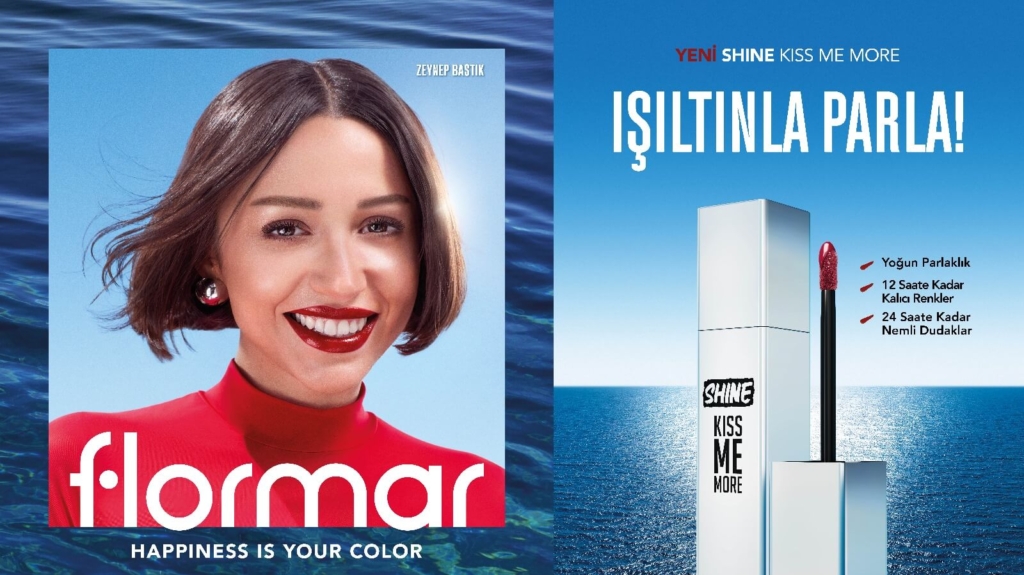 Zeynep Bastık x Flormar Yeni Shine Kiss Me More ile “Işıltınla Parla”